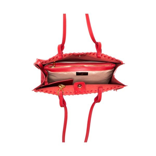 Felicia ādas rokassoma, sarkana-image-2