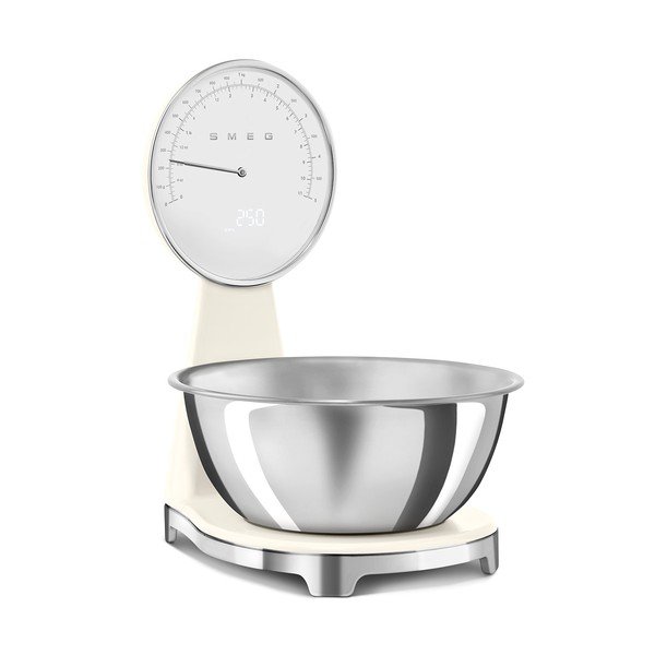 Krēmkrāsa plastmasa digitālie virtuves svari – SMEG