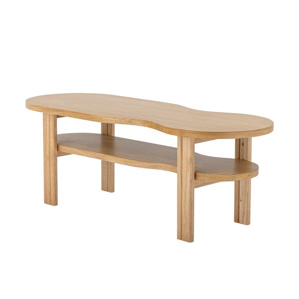 Dabīga toņa žurnālgaldiņš ar ozolkoka imitāciju 43x120 cm Valria – Bloomingville-image-2