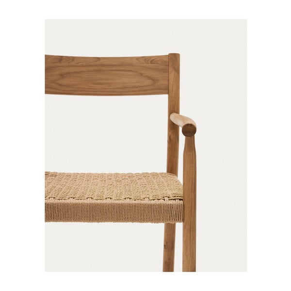Dabīga toņa ozola masīvkoka pusdienu krēsls Yalia – Kave Home-image-3