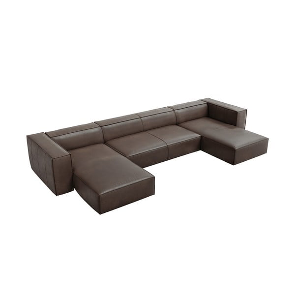 Brūns ādas stūra dīvāns (U veida) Madame – Windsor & Co Sofas-image-2
