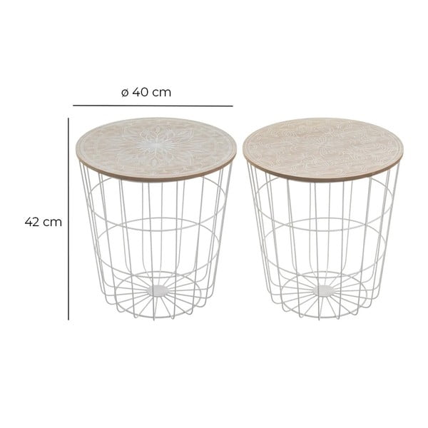 Apaļi sānu galdiņi (2 gab.) ø 40 cm – Casa Selección-image-4