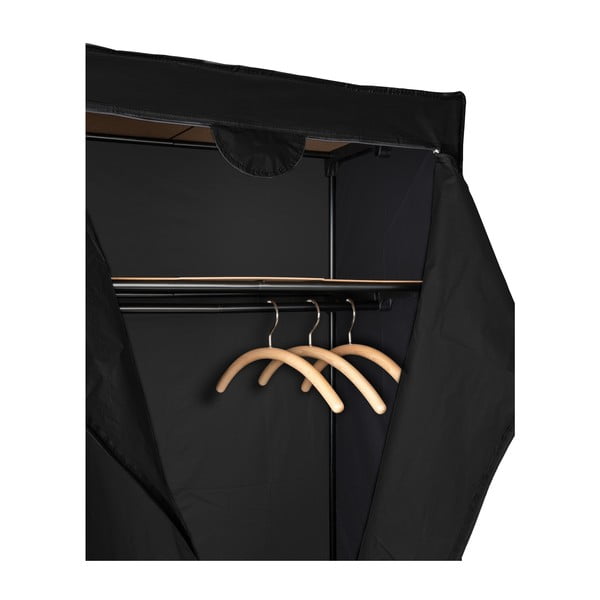 Melns auduma uzglabāšanas skapis Wenko, 160 x 50 x 75 cm-image-4