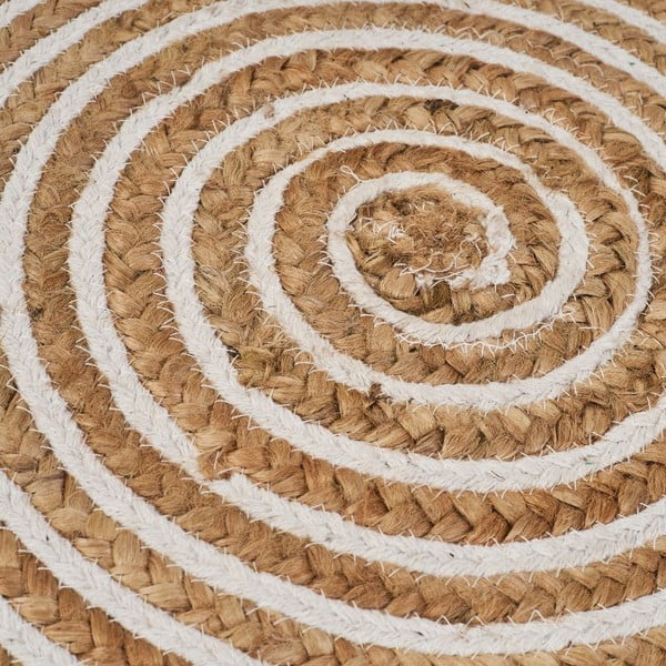 Dabīga toņa džutas apaļš paklājs ø 100 cm Natur – Casa Selección-image-1