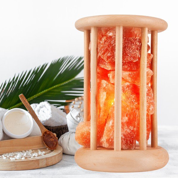 Oranža sāls lampa, augstums 24 cm Sally – LAMKUR-image-1