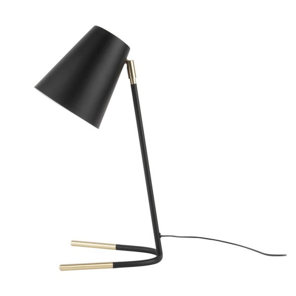 Melna galda lampa ar zelta detaļām Leitmotiv Noble