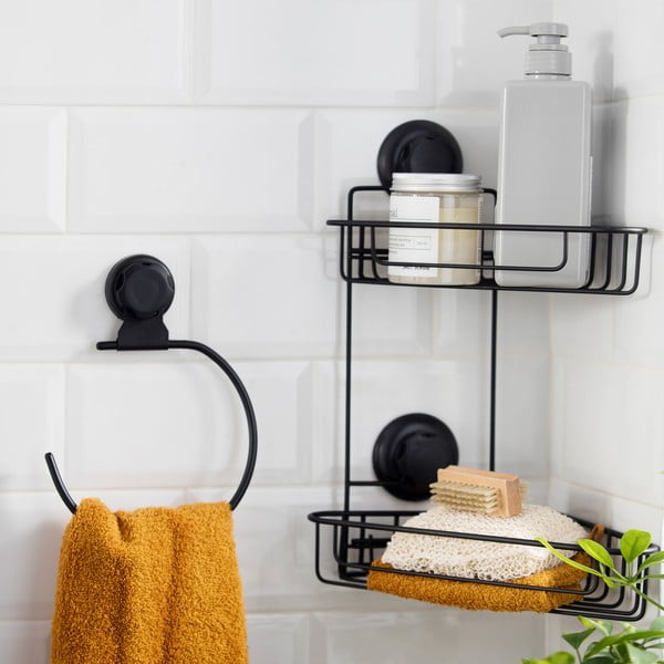 Melns dvieļu turētājs Compactor Bestlock -image-1