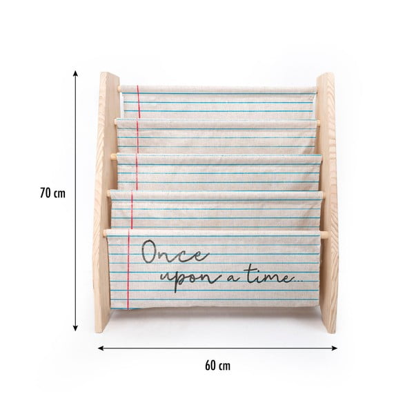 Bēšs auduma bērnu grāmatu plaukts 60x70 cm Once Upon a Time – Folkifreckles-image-4