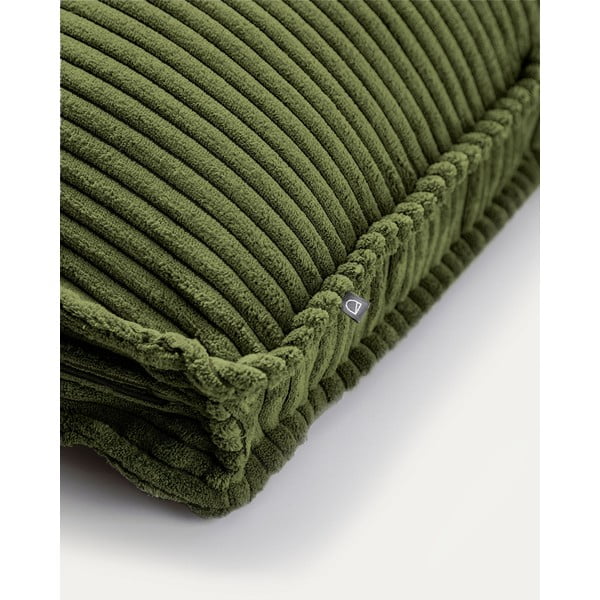 Zaļš velveta dīvāna spilvens Blok – Kave Home-image-2