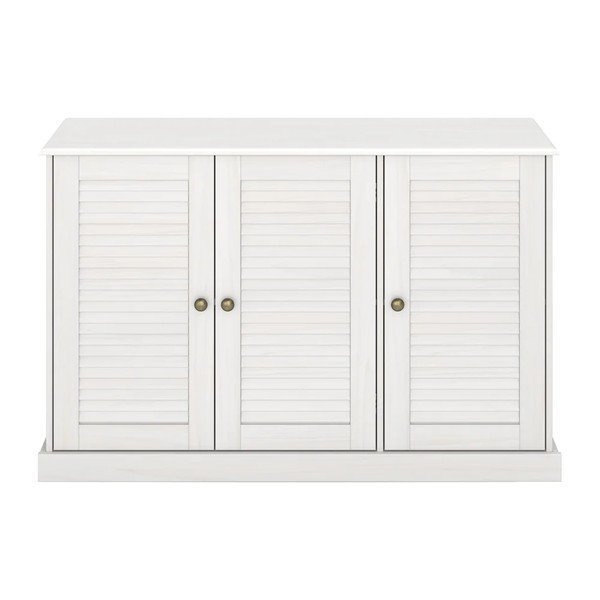 Balta priedes masīvkoka kumode 125x80x38 cm Edith – Støraa