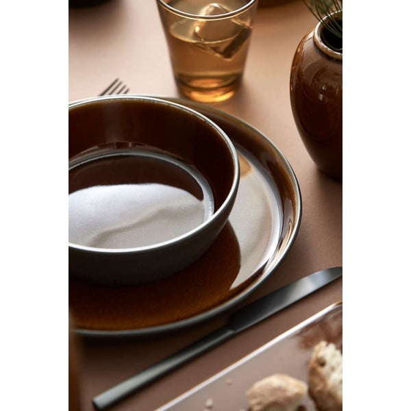 Melna/dzintara dzeltena akmensmasas bļodiņa Gastro Black/Amber – Bitz-image-1