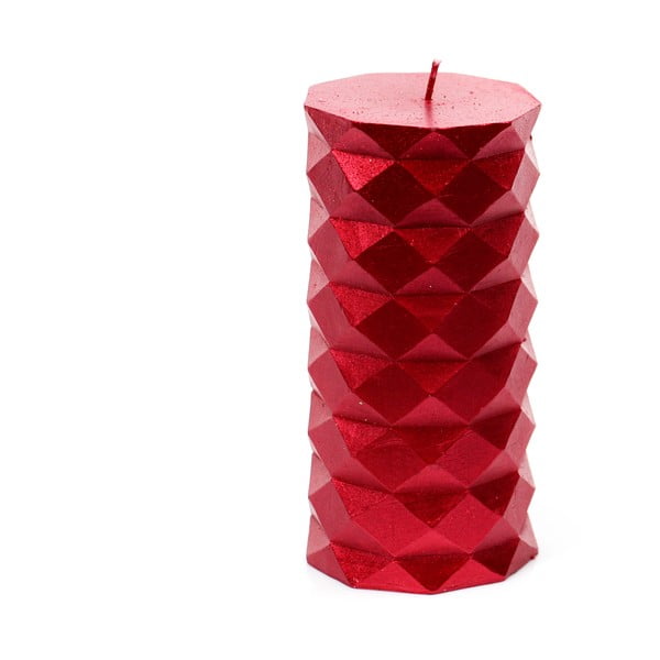 Sarkana svece Unimasa Fashion, augstums 13,8 cm