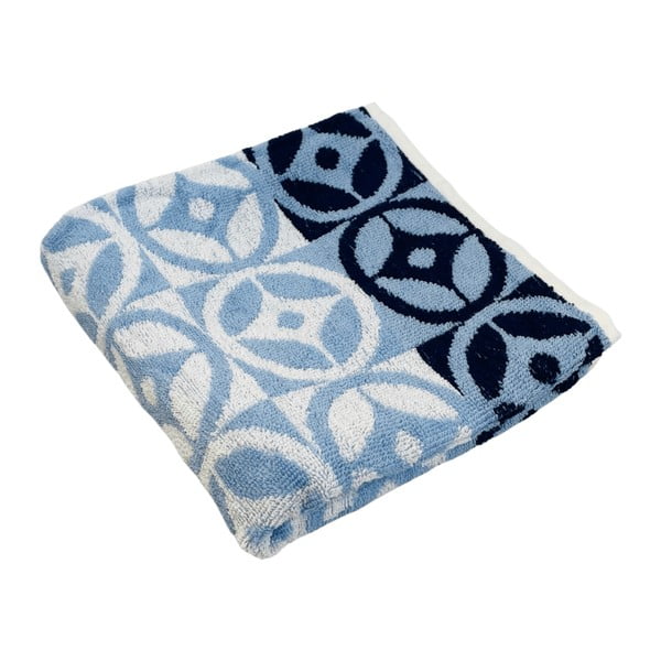 Zils kokvilnas dvielis 70x140 cm Compass – JAHU collections