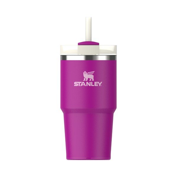 Rozā nerūsējošā tērauda termoss ar salmiņu 600 ml Quencher H2.0 FlowState Tumbler Violet Blossom – Stanley