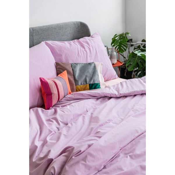 Lavandas violeta divguļamā kokvilnas gultasveļa Bonami Selection, 200 x 200 cm-image-4
