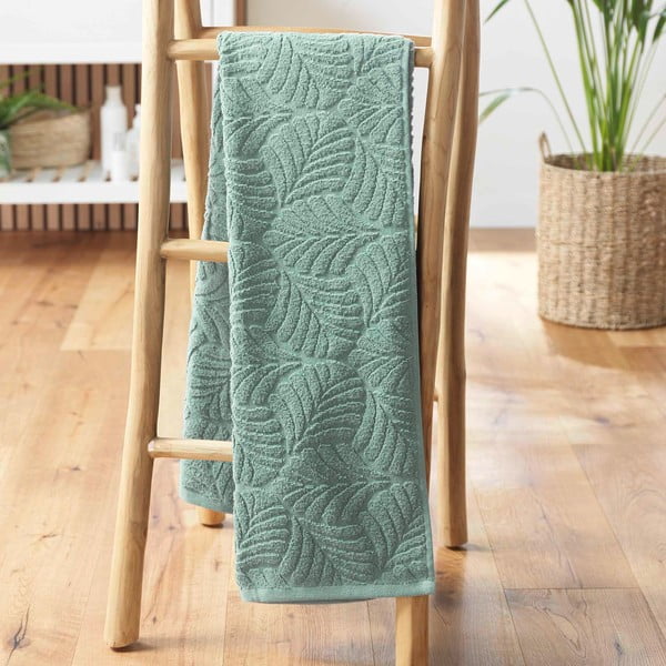 Gaiši zaļš frotē kokvilnas dvielis 70x130 cm Madeira – douceur d'intérieur-image-1