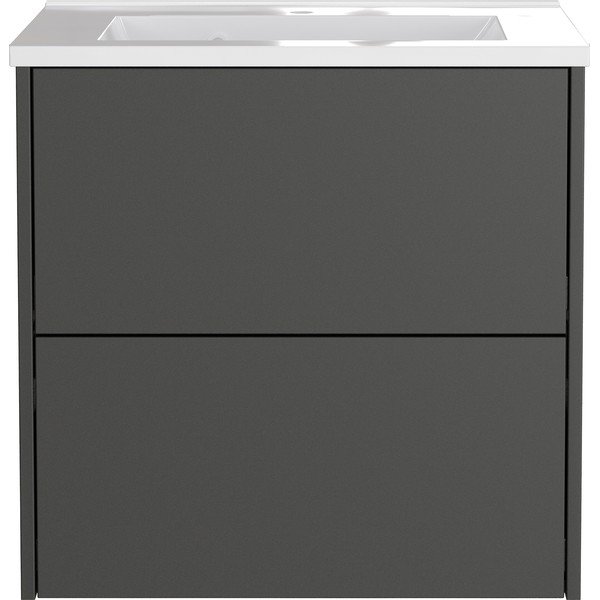 Antracīta pelēks matēts piekarams skapītis zem izlietnes 61x61 cm Bodera – Germania-image-2