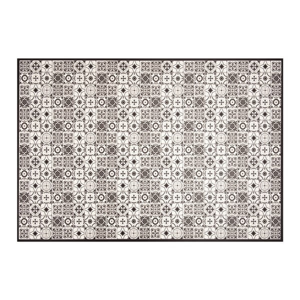 Melns un balts vinila paklājs Zala Living Kaja, 65 x 100 cm