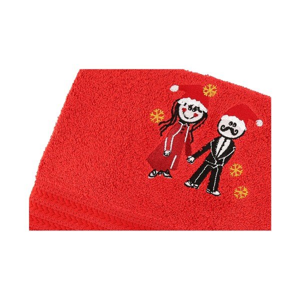 2 sarkanu kokvilnas dvieļu komplekts Cift Red-image-1