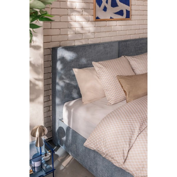 Zila polsterēta divvietīga gulta ar veļas kasti un redelēm 180x200 cm Myra Bold – Bonami Selection-image-3