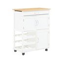 Bambusa virtuves sala uz riteņiem 37x67 cm Harlow – Premier Housewares