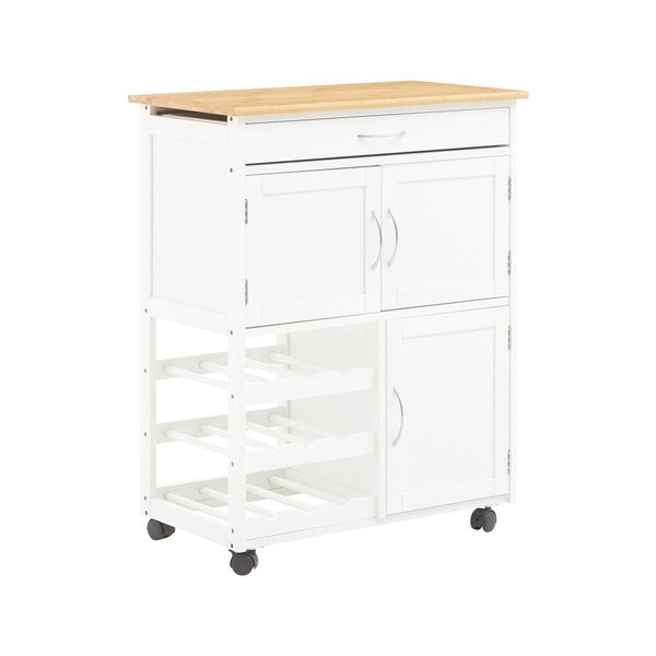 Bambusa servēšanas galdiņš uz riteņiem 37x67 cm Harlow – Premier Housewares