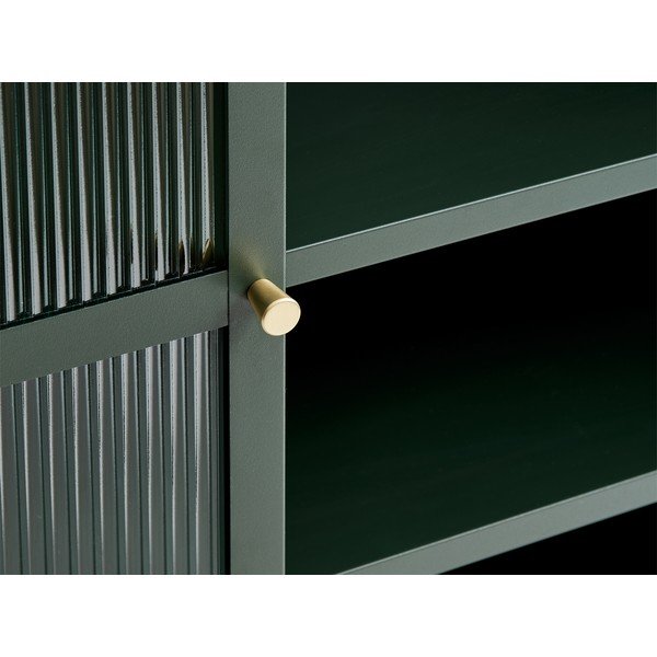 Zaļa metāla vitrīna Unique Furniture Bronco, augstums 140 cm-image-4