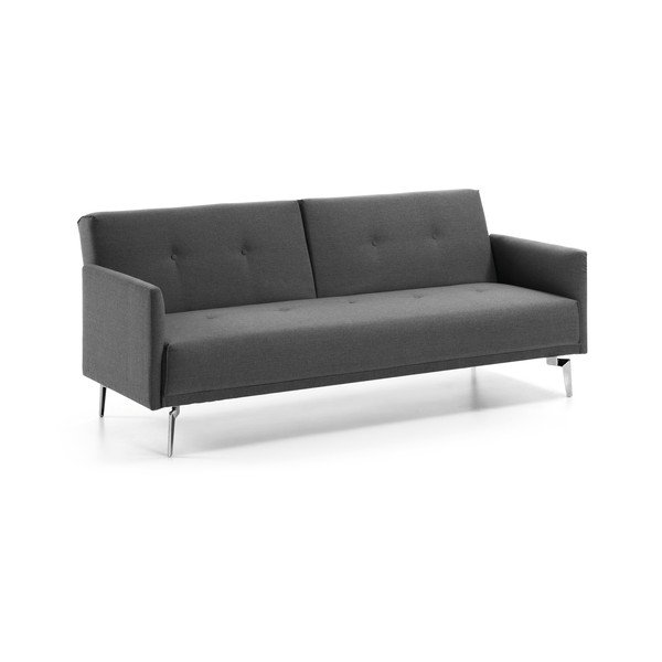 Tumši pelēks dīvāns gulta Kave Home Flora-image-1