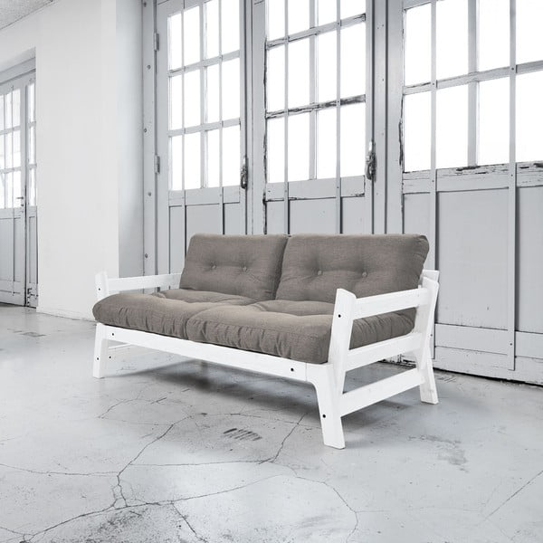 Dīvāns gulta Karup Step White/Granite Grey