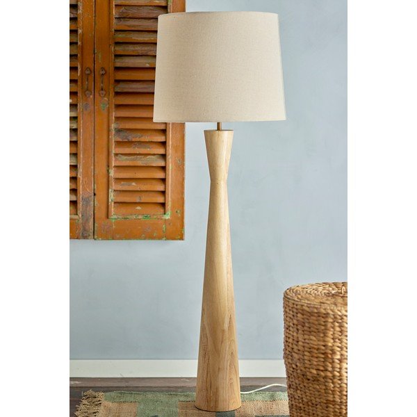 Bēša stāvlampa ar auduma abažūru (augstums 130 cm) Leonor – Bloomingville-image-1