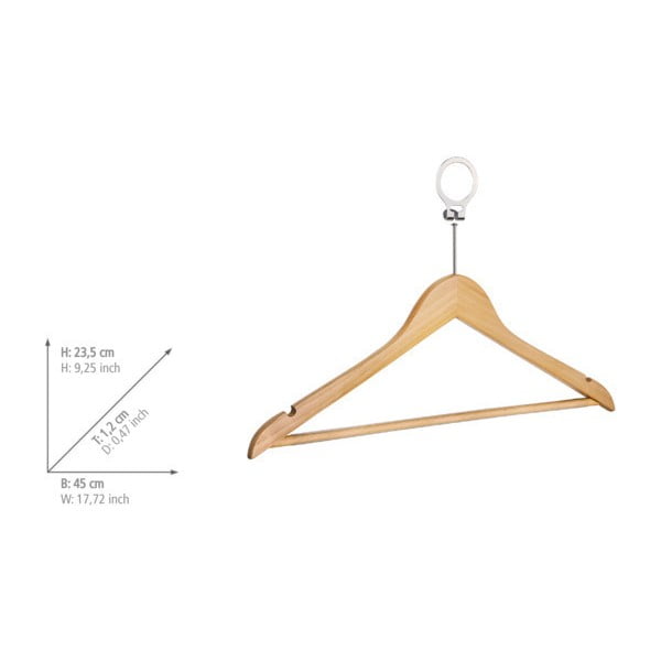 Koka drēbju pakaramie (4 gab.) Hotel – Wenko-image-3