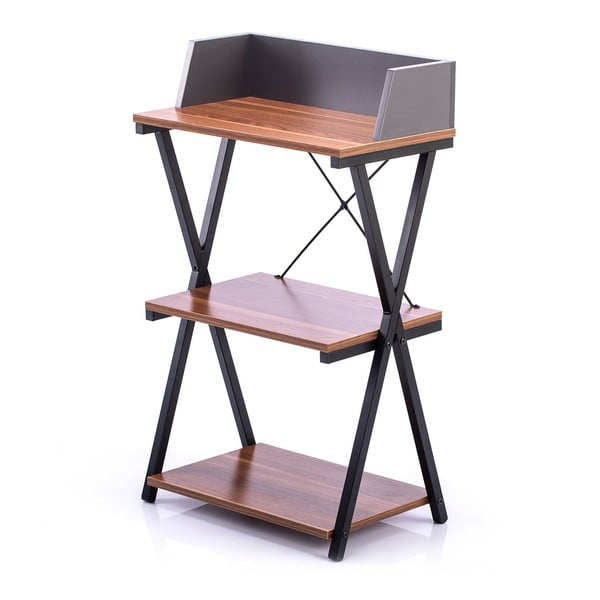 Darba galds ar valrieksta koka imitācijas galda virsmu 30x50 cm Hexe – Homede