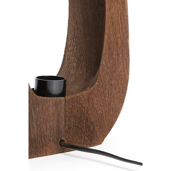 Brūna galda lampa (augstums 30 cm) Kelafo – Light & Living-image-2