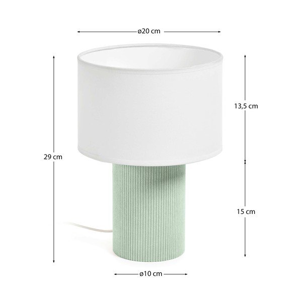 Balta/tirkīzzila bērnu galda lampa Bianella – Kave Home-image-3