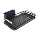 Melns metāla trauku žāvētājs 43x23,5 cm Radka – Orion