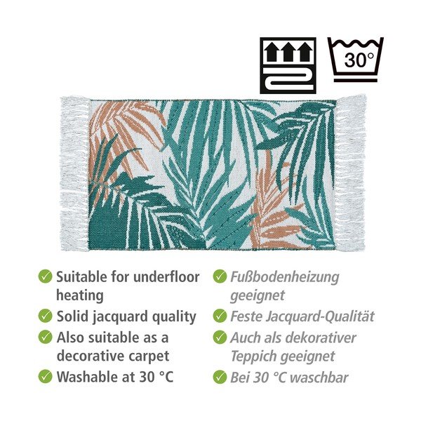 Zaļš tekstila vannas istabas paklājs 50x80 cm Suva – Wenko-image-4