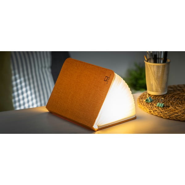 Oranža liela LED grāmatas formas galda lampa Gingko Booklight