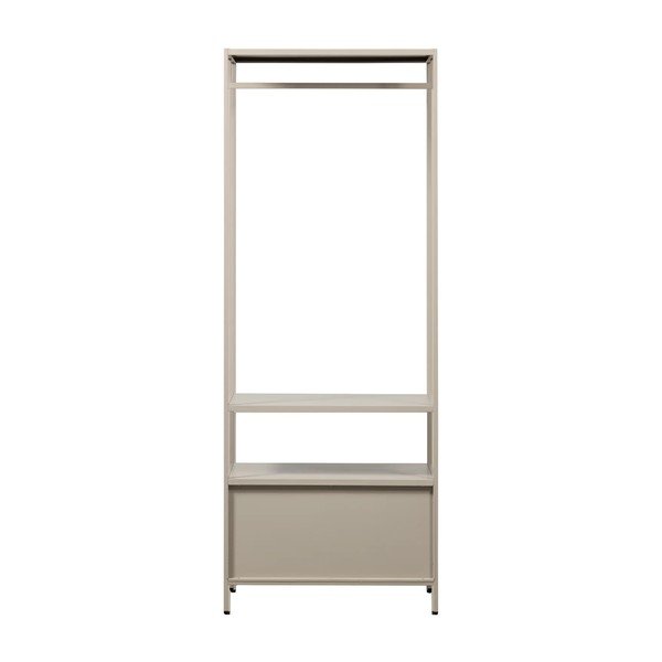 Bēšs atvērta tipa metāla drēbju skapis 70x185x54 cm Ferris – WOOOD-image-4
