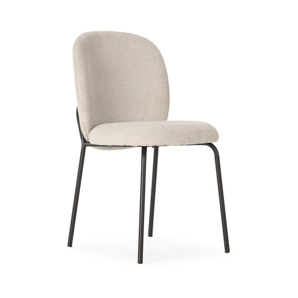 Melni/krēmkrāsas pusdienu krēsli (4 gab.) Daia – Marckeric