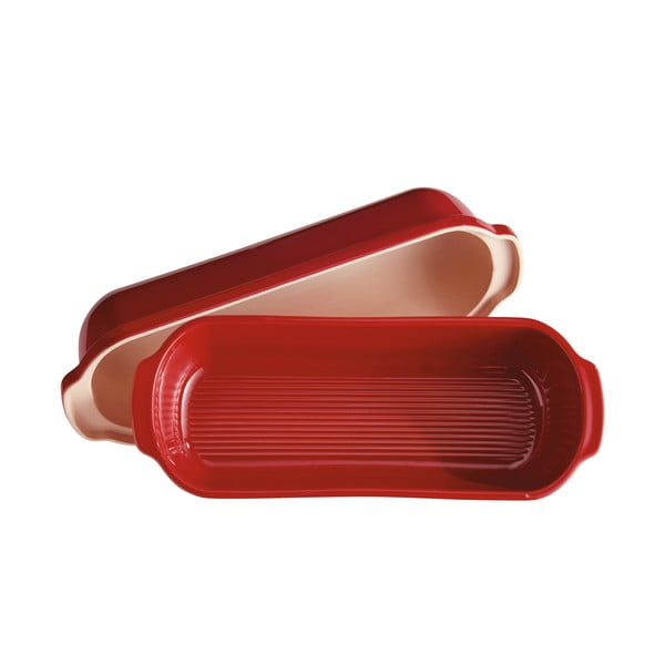 Sarkana keramikas maizes forma Emile Henry, 39 x 16,5 cm-image-3