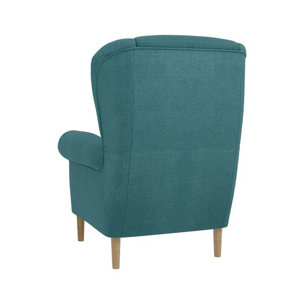 Tirkīzzils atpūtas krēsls ar atzveltni Swan – Ropez-image-2