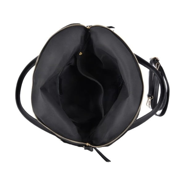 Melna ādas rokassoma Carla Ferreri Hobo-image-1