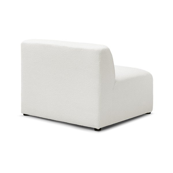 Balta (vidējā moduļa) modulārā dīvāna daļa no buklē auduma Megeve – Bobochic Paris-image-4