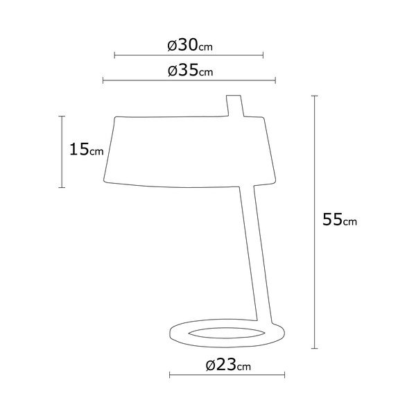 Krēmkrāsas galda lampa Homemania Decor Way Surf-image-2