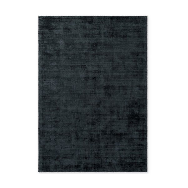 Melns ar rokām darināts viskozes paklājs 80x150 cm Noemi – Vikosa