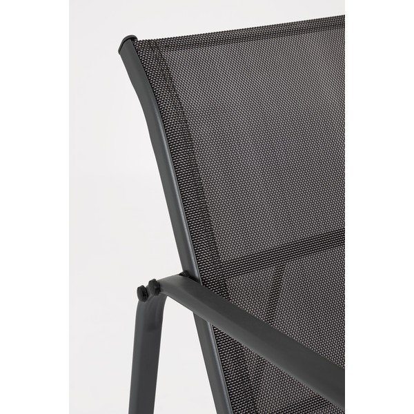 Antracīta pelēks tērauda dārza atpūtas komplekts 4 personām Gonzalo – Bizzotto-image-2