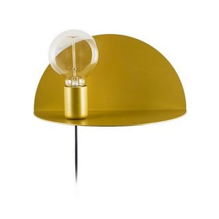 Sienas lampa ar plauktu zelta krāsā Homemania Decor Shelfie, garums 15 cm