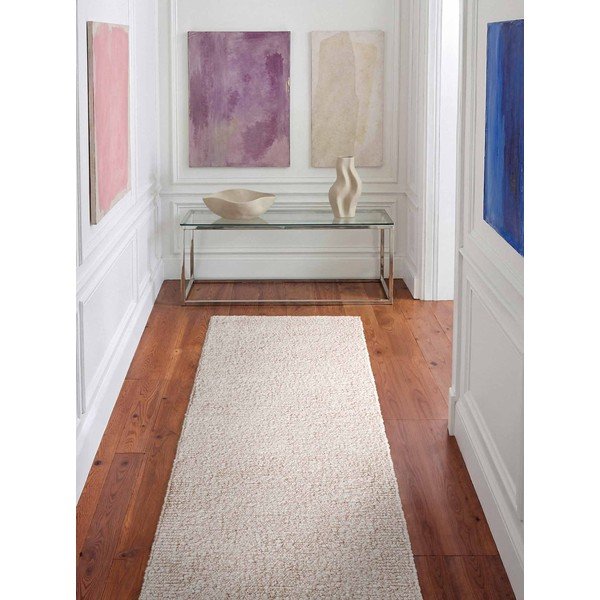 Ziloņkaula krāsas ar rokām darināts buklē celiņa paklājs 80x200 cm Notting Hill Portobello – Ted Baker-image-1