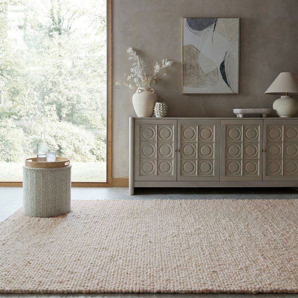 Krēmkrāsas ar rokām darināts paklājs 200x290 cm Finley – Flair Rugs-image-1