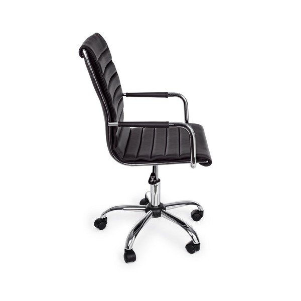 Melns mākslīgās ādas biroja krēsls Perth – Yes Everyday-image-3